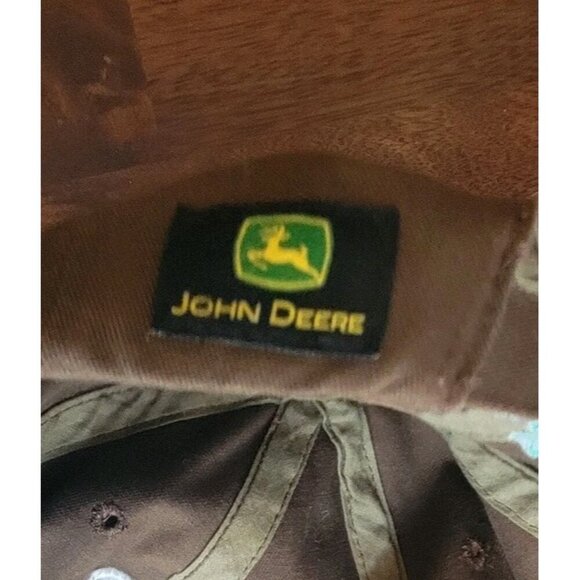 John Deere 2 Womens Adjustable Cotton Canvas Vintage Hat Floral Daisy Pink Brown - Picture 6 of 11